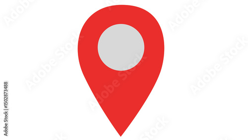 Free Download Red map pointer icon vector illustration on transparent background - GFXLoad