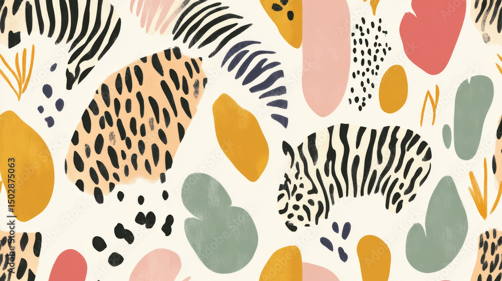 Fototapeta premium African motif pattern with colorful and intricate design, texture, suitable for background