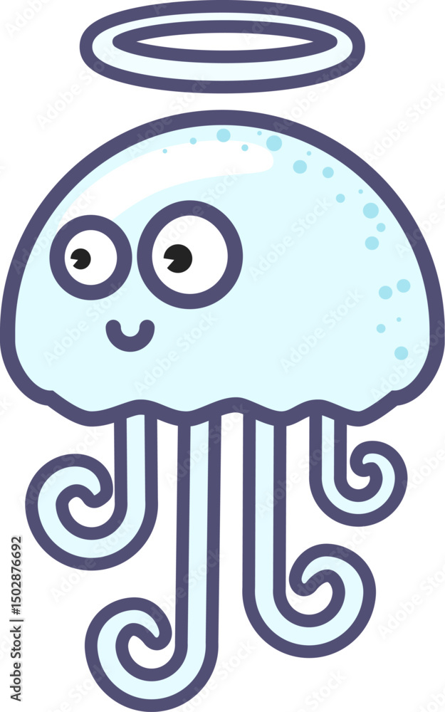 jellyfish illustration on a white background jellyfish illustration on a white background