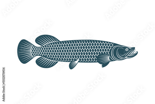 Arapaima vector Art & Illustration