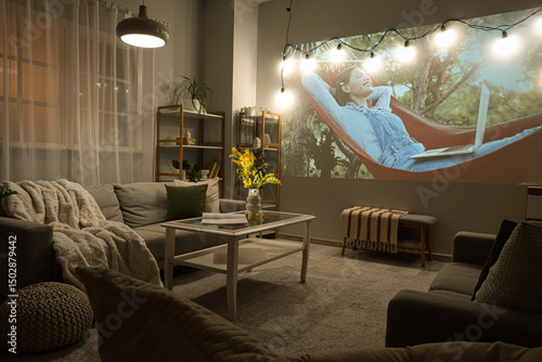 Interior of stylish living ...