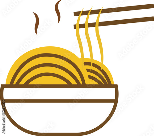 noodle illustration on a white background        1056