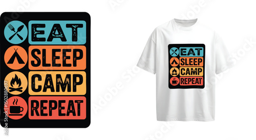 Funny Camping Enthusiast T-Shirt Graphic - Adventure & Nature
