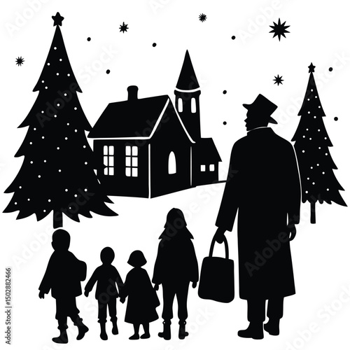a lonely traveler arrives at a small town just before christmas