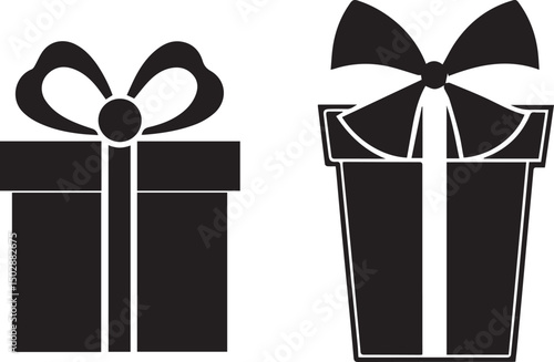 set of gift boxes, gift boxes vector, gift boxes silhouette vector, logo vector