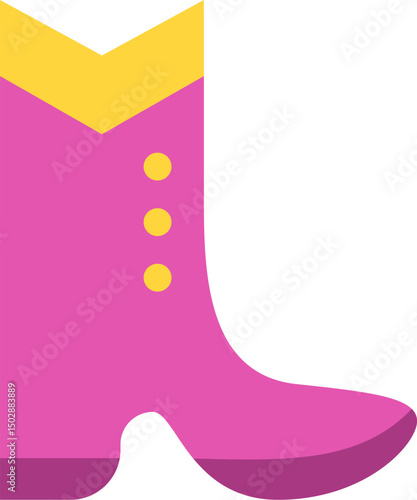 pink boot illustration on a white background        1126