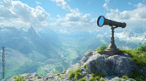 Telescope on mountain top