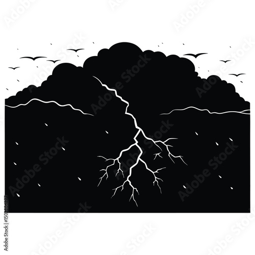 a stormy night sky lit up by frequent lightning strikes