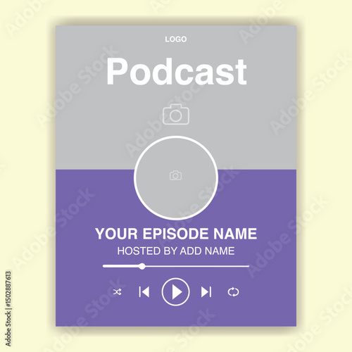 Template Aesthetic Feed Simple Modern Podcast