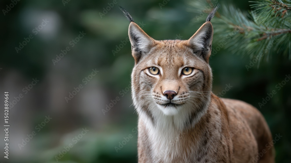 Obraz premium Majestic Wild Lynx Staring Directly at Camera