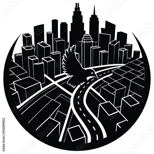 a bird's eye view of a sprawling metropolis