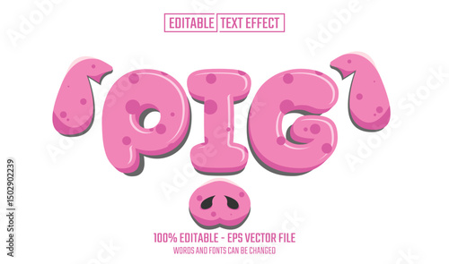 pig editable text effect