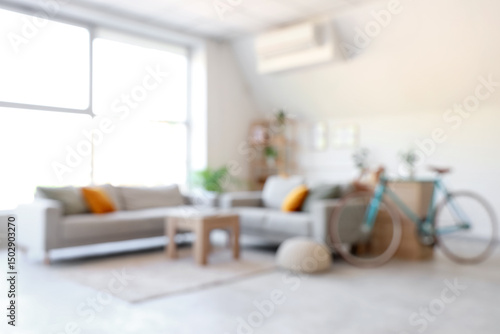 Blurred view of living room...