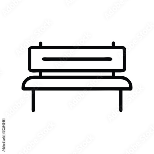 bench on a white background