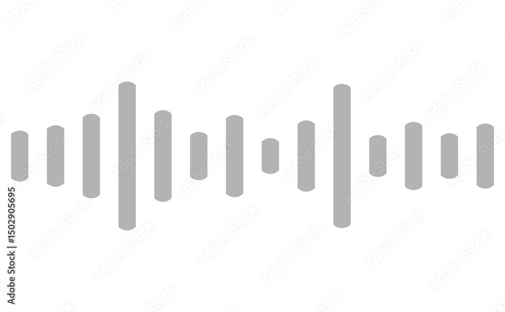 Tonspur Illustration - Icon für Sound, Musik oder Podcast in grau Tonspur Illustration - Icon für Sound, Musik oder Podcast in grau