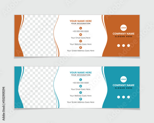 Corporate Business Professional Creative, Unique & Modern Email Signature Design Template || Creative Electronic Identity Card Footer Design