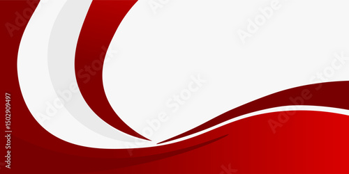 Red curve on a white background vector