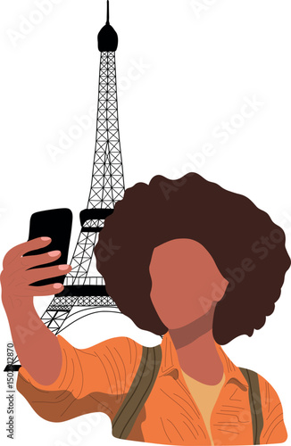 Selfie with Eiffel Tower Paris.Capture timeless moments with selfies at iconic historical places across the globe.