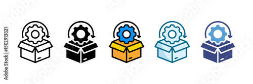 Resource Usage Icon Set Multiple Style Collection