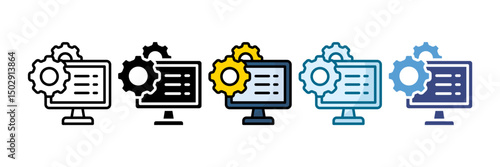 Process Monitor Icon Set Multiple Style Collection