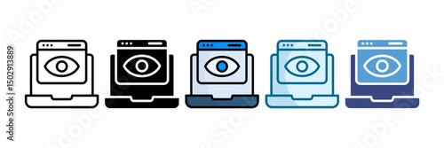 Application Monitoring Icon Set Multiple Style Collection