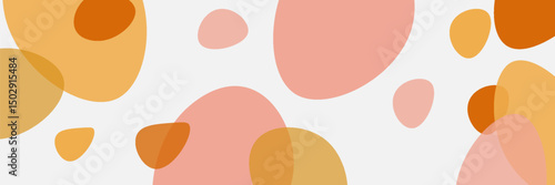 Happy Easter card with easter eggs garland and rabbit. Simple vector decoration with handwrite, spring flowers and overlay egg,EPS10