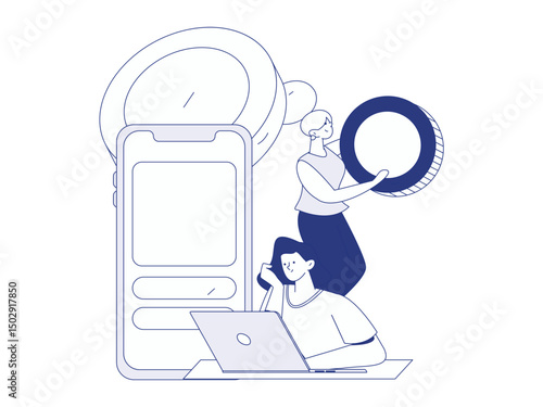 Online shopping payment security character flat vector concept operation hand drawn illustration
