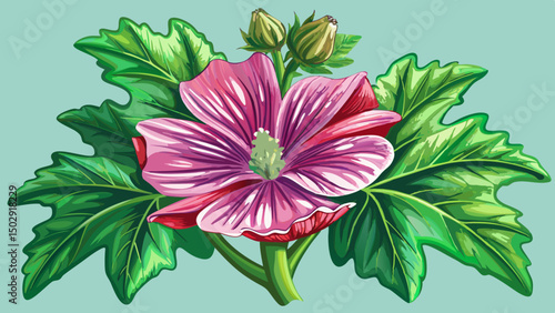 ChatGPT said:
Transparent image of Althaea officinalis flower, ideal for natural remedy visuals or floral education content. This botanical element adds elegance and authenticity to herbal and healing