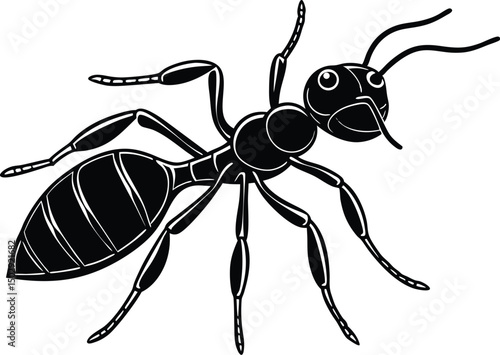 Adobe Illustrator Artwork Insect Insects ant ants emmet pismire banner Vector, vector set silhouette  Insects Flat Icons Set

