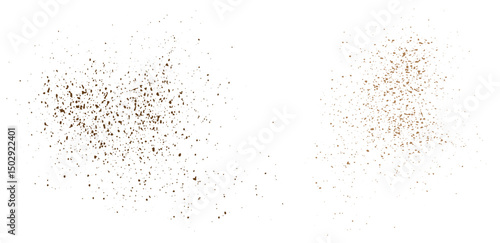 Chocolate shades confetti isolated coffee background