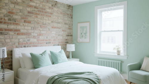 Rustic Elegance: A Modern Farmhouse Living Room with Brick Charm