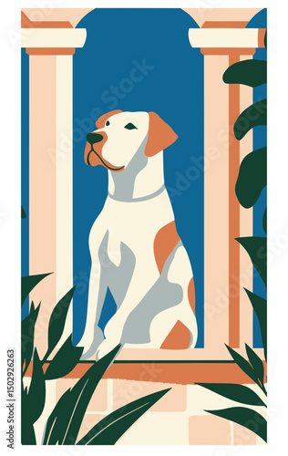 Cute dogs faces illustration in cartoon style. Funny puppies head portraits of different doggy breeds. Happy dog pets face avatars. Flat graphic vector
