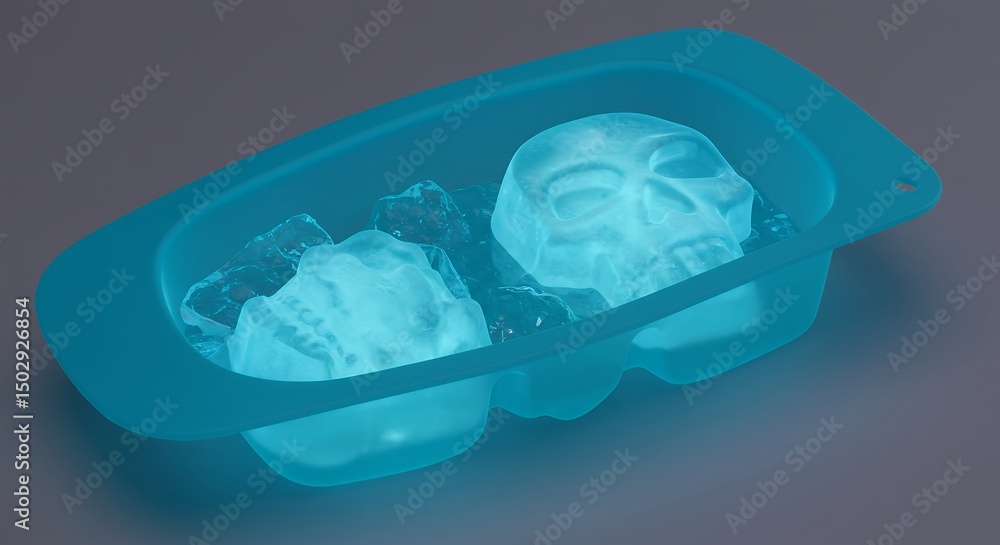 Fototapeta premium Light blue translucent mold