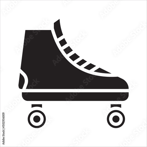 Roller skate icon line symbol. Premium quality isolated rollerskating element in trendy style.