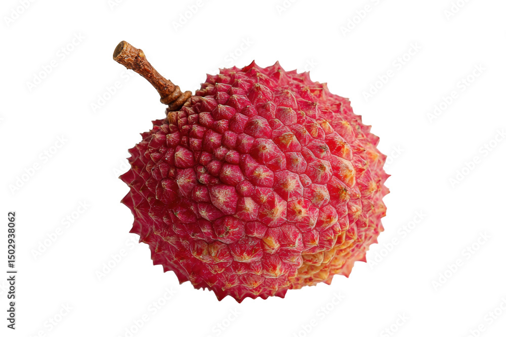 Close-up of a single lychee fruit against a black background. Close-up of a single lychee fruit against a black background.
