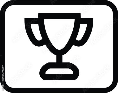 trophy icon vector isolated on white