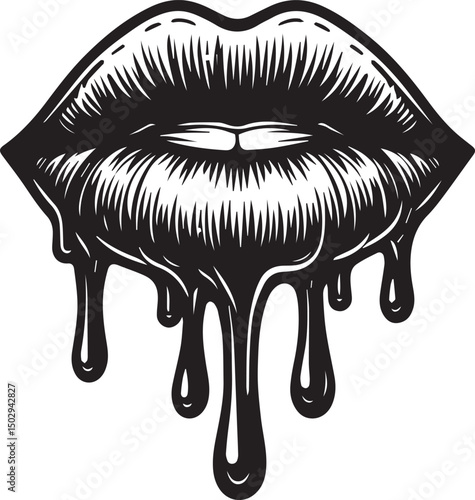 Dripping Lips SVG