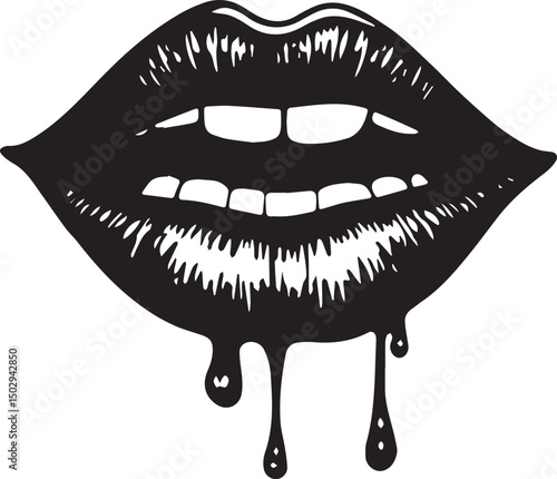 Dripping Lips SVG