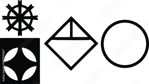 Black and white infographic-style icons displaying ideas on financial budgeting and investments.