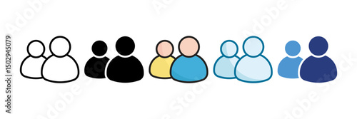 Friends Icon Icon Set Multiple Style Collection