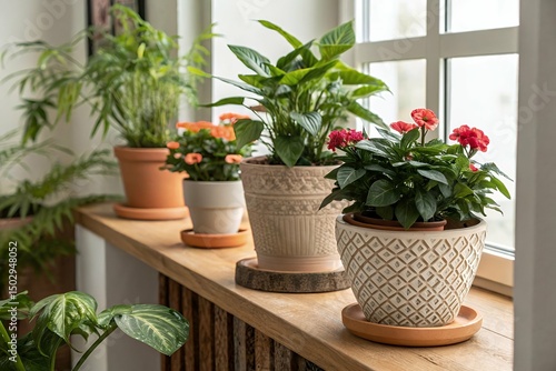 Wallpaper Mural Indoor Plants on a Sunlit Windowsill Torontodigital.ca