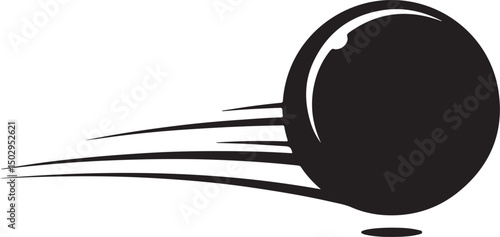 Abstract Rugby Ball in Motion Graphic Design Element