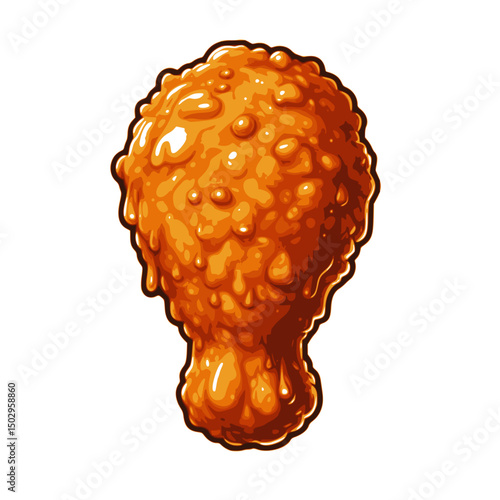 fried chicken vector illustration