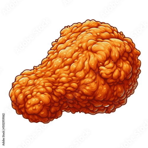 fried chicken vector illustration