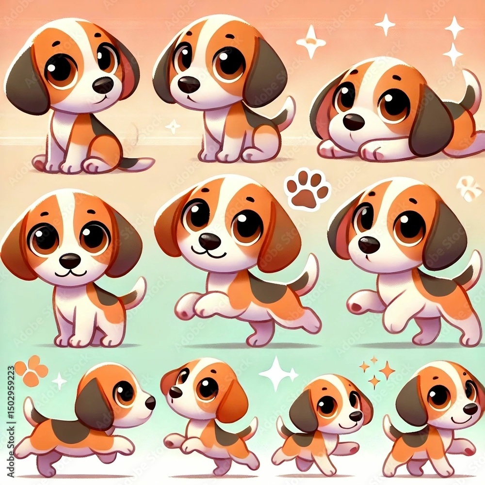 Obraz premium cartoon dogs