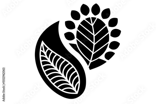footprint icon with leaf texture