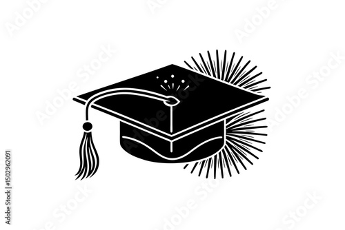 graduation cap tassel decorative icon