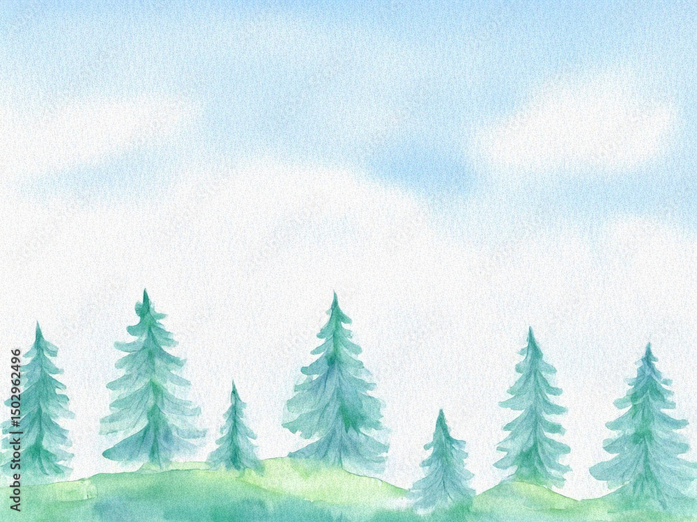 Obraz premium Watercolor Forest 10