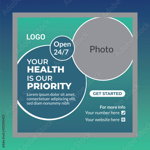 Healthcare Social Media Post Design Template