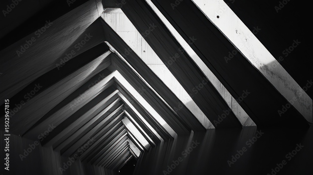 Obraz premium Abstract architectural tunnel